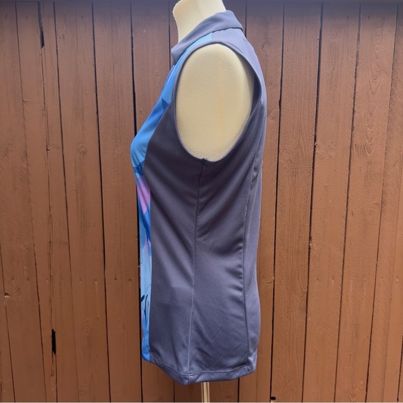 Callaway | NWT Size Large Blue Sea Star Abstract Gradient Print Block Golf Polo - Picture 13 of 14